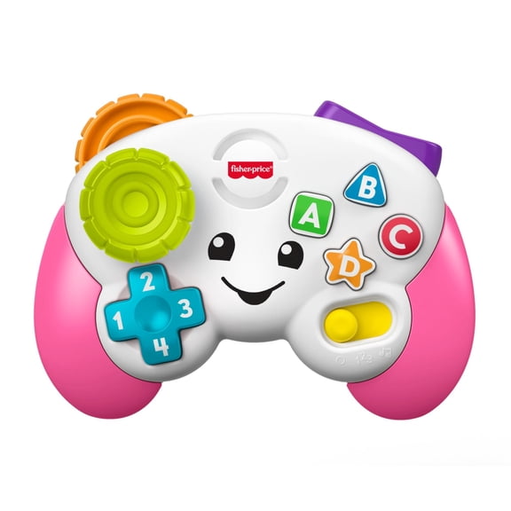 Fisher-Price Laugh & Learn Game & Learn Controller Musical Baby Toy with Lights, Pink