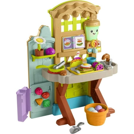 Fisher-Price Laugh & Learn Grow-the-Fun Garden to Kitchen Playset Infant to Toddler Learning Toy