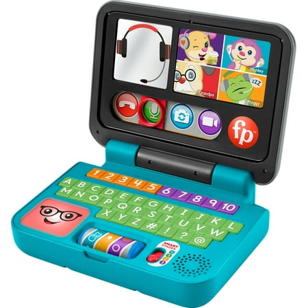 Fisher-Price - Laugh & Learn Let's Connect Laptop - Blue/Black