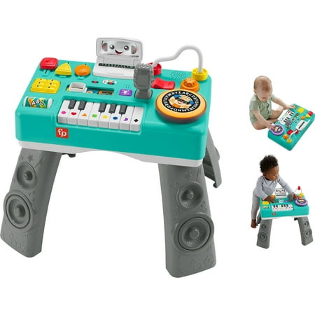 Fisher-Price Laugh & Learn Mix & Learn DJ Table, Musical Learning Toy for Baby & Toddler, Unisex