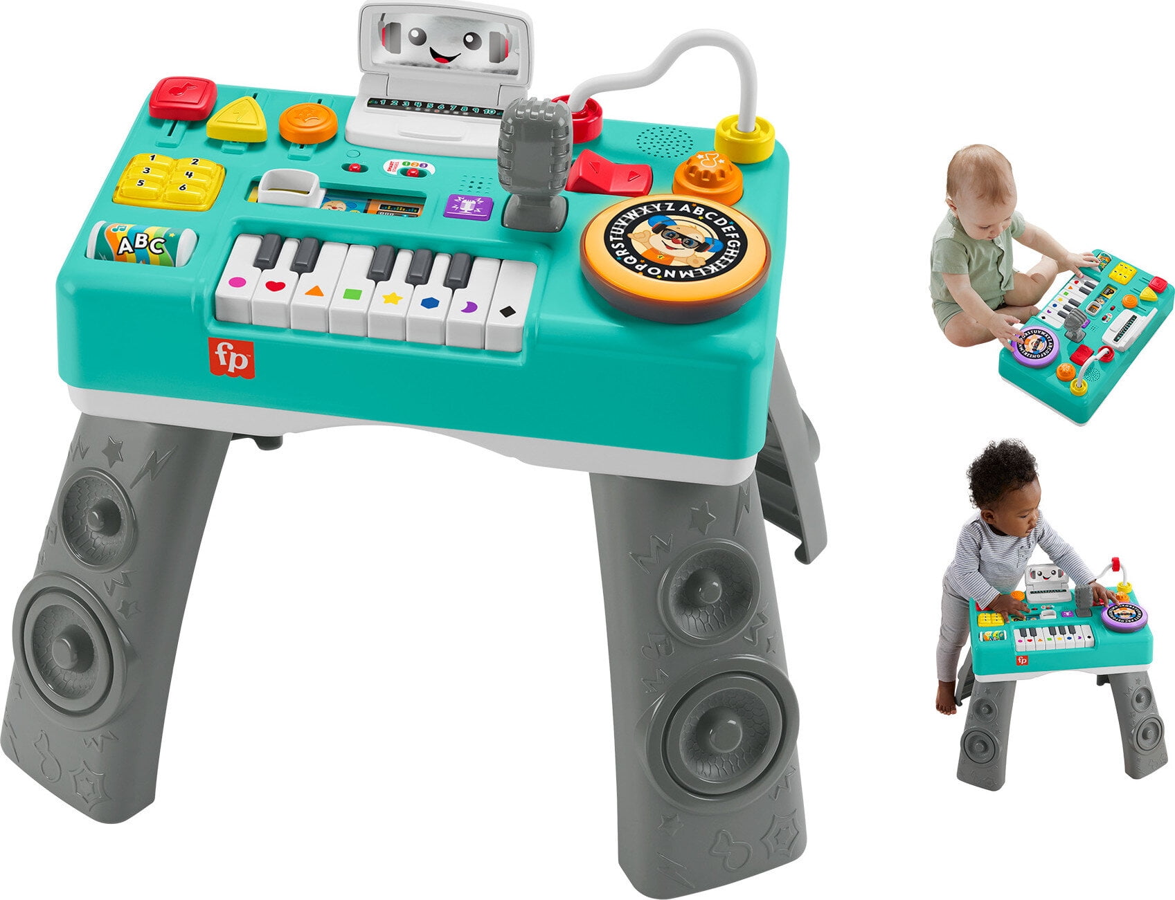 Fisher-Price Laugh & Learn Mix & Learn DJ Table, Musical Learning Toy for  Baby & Toddler 