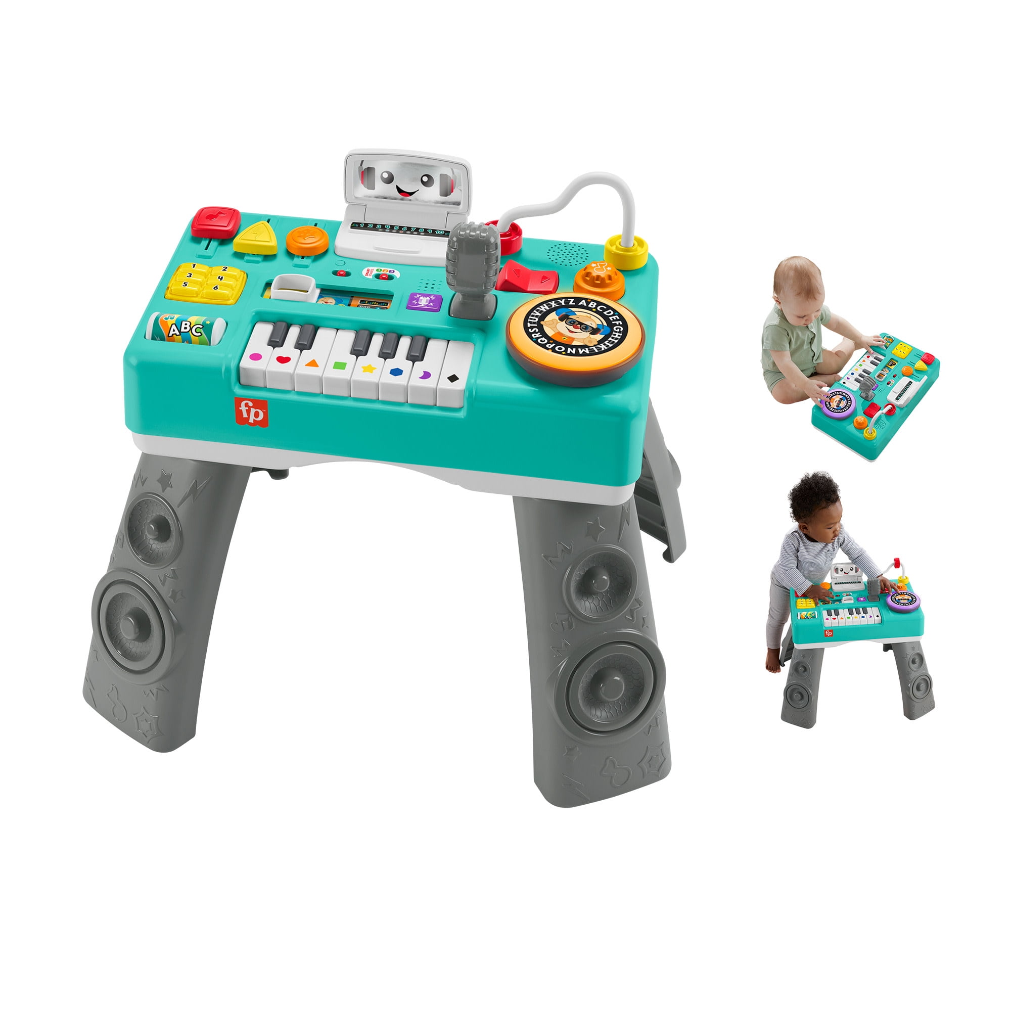 Fisher-Price Laugh & Learn Mix & Learn DJ Table, Musical Learning Toy for Baby & Toddler