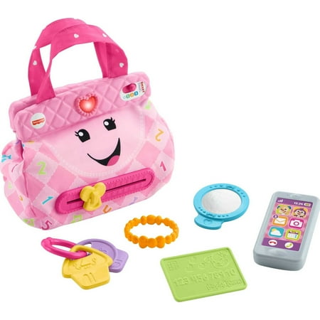Fisher-Price Laugh & Learn My Smart Purse Infant & Toddler Learning Toy with 5 Accessories