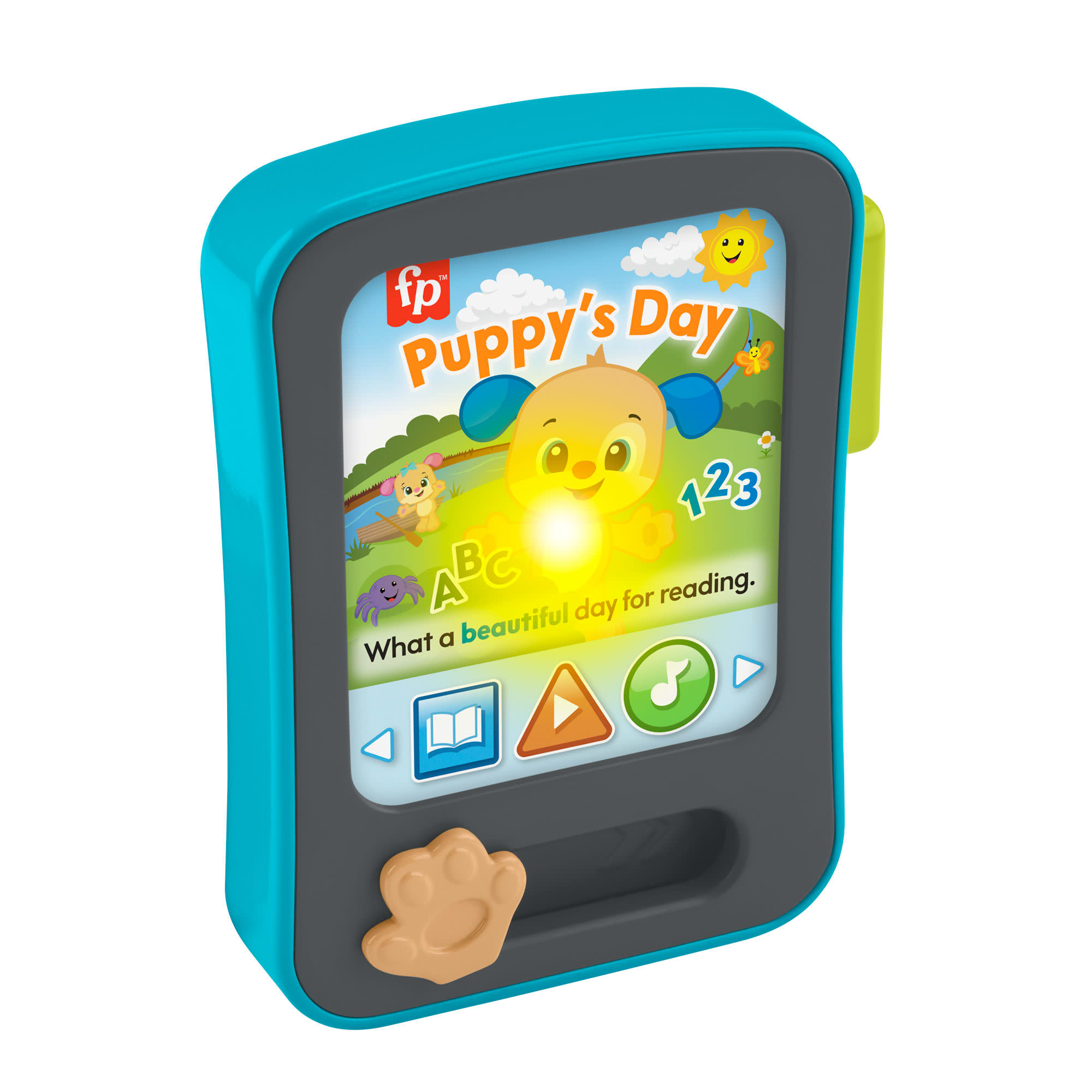 Fisher-Price Laugh & Learn Puppy’s Storytime Reader Baby Electronic Learning Toy with Music & Lights