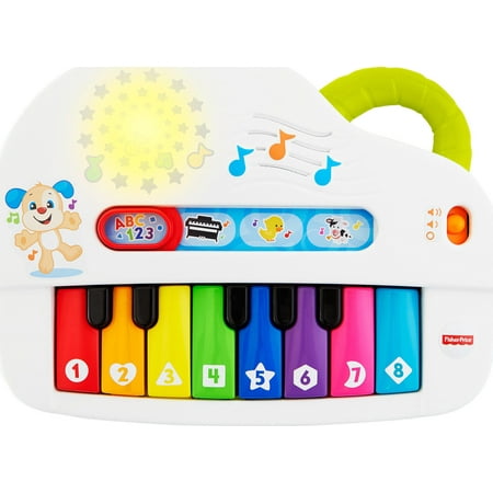 Fisher-Price Laugh & Learn Silly Sounds Light-Up Piano Interactive Toy for Baby & Toddler