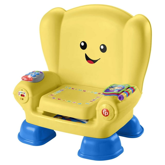 Fisher-Price Laugh & Learn Smart Stages Chair Electronic Learning Toy for Toddlers, Yellow