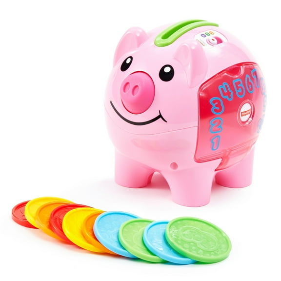 Fisher-Price Laugh & Learn Smart Stages Piggy Bank, Interactive Baby Toy