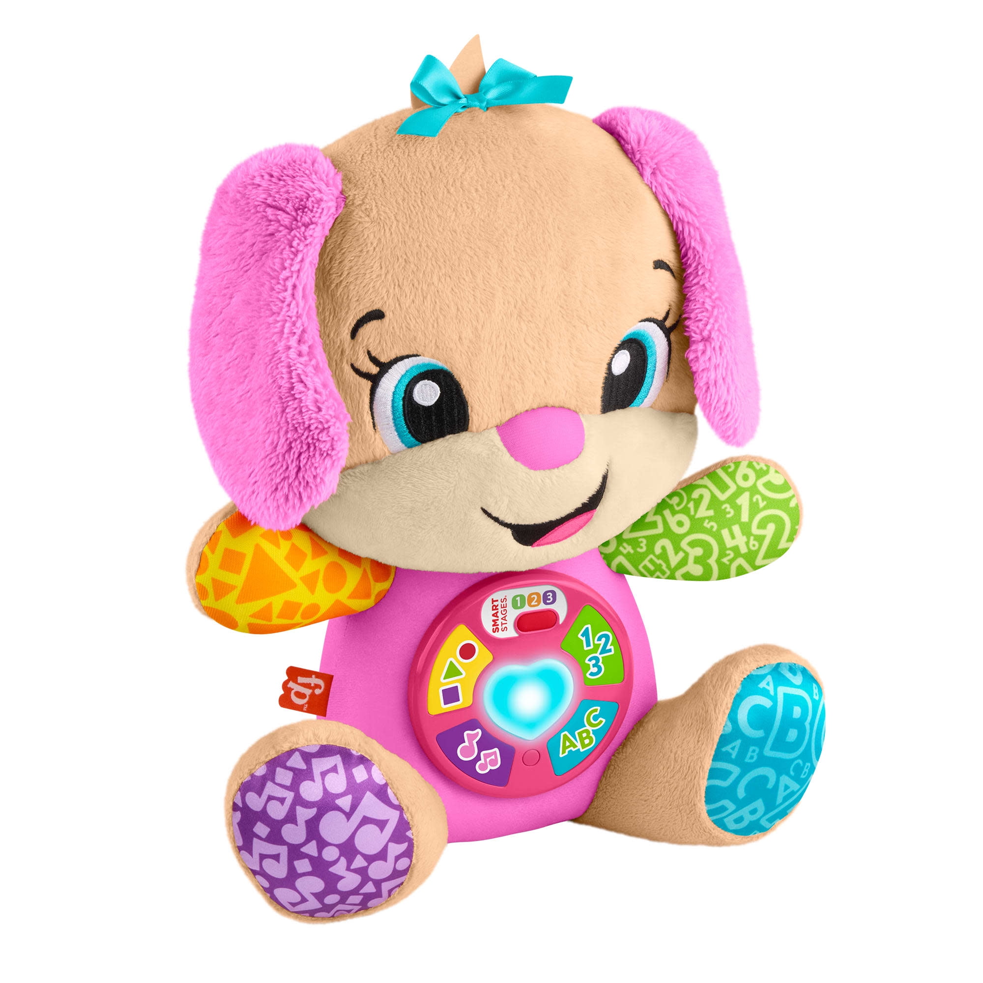 Fisher-Price Laugh & Learn Smart Stages Sis Pink Plush Musical Learning Toy for Baby & Toddler