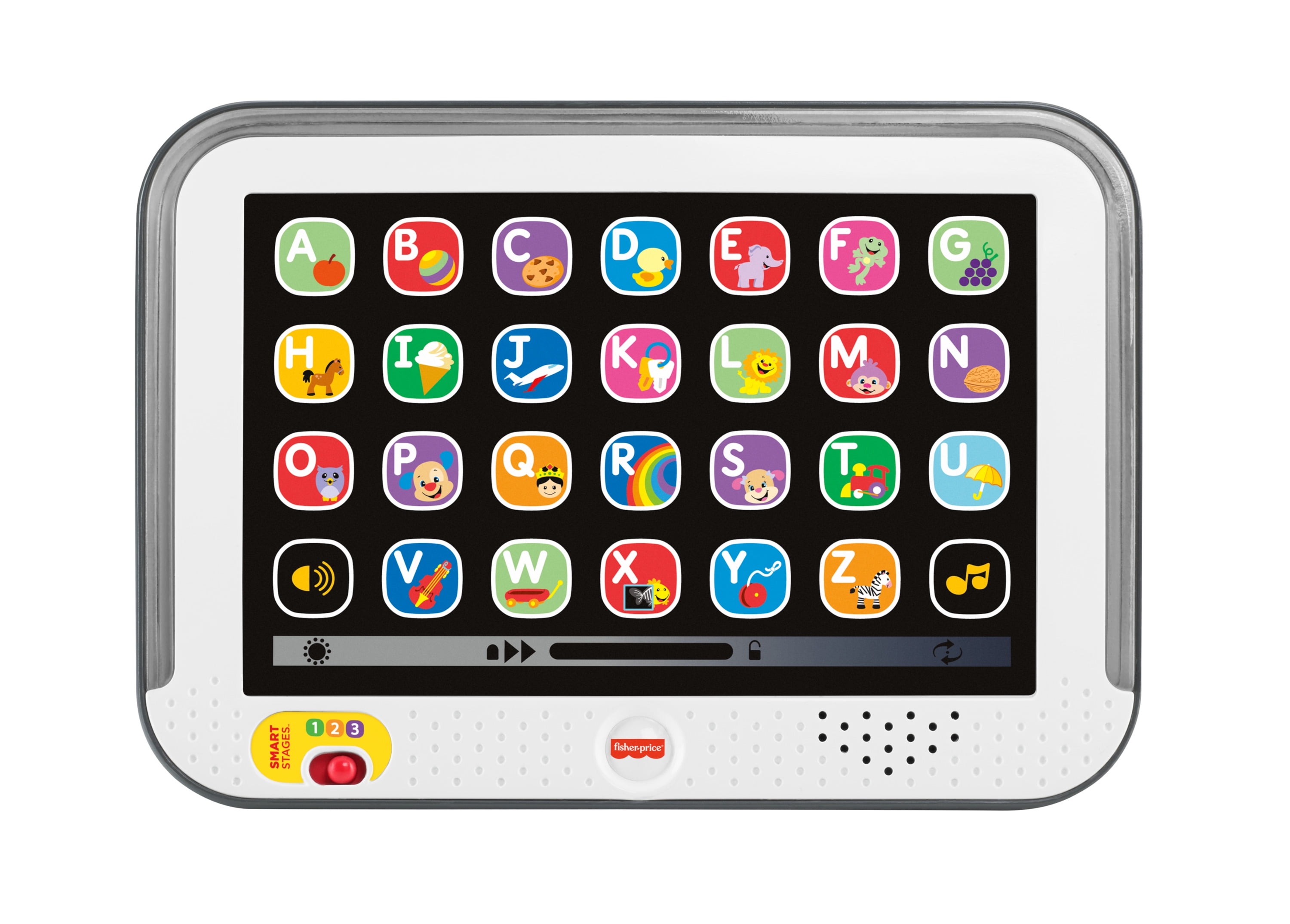 Fisher-Price Laugh & Learn Smart Stages Tablet - Gray, Musical Infant Toy