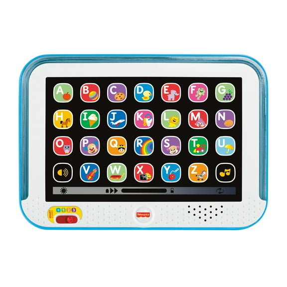 Fisher-Price Laugh & Learn Smart Stages Tablet Toddler Electronic Musical Learning Toy, Blue