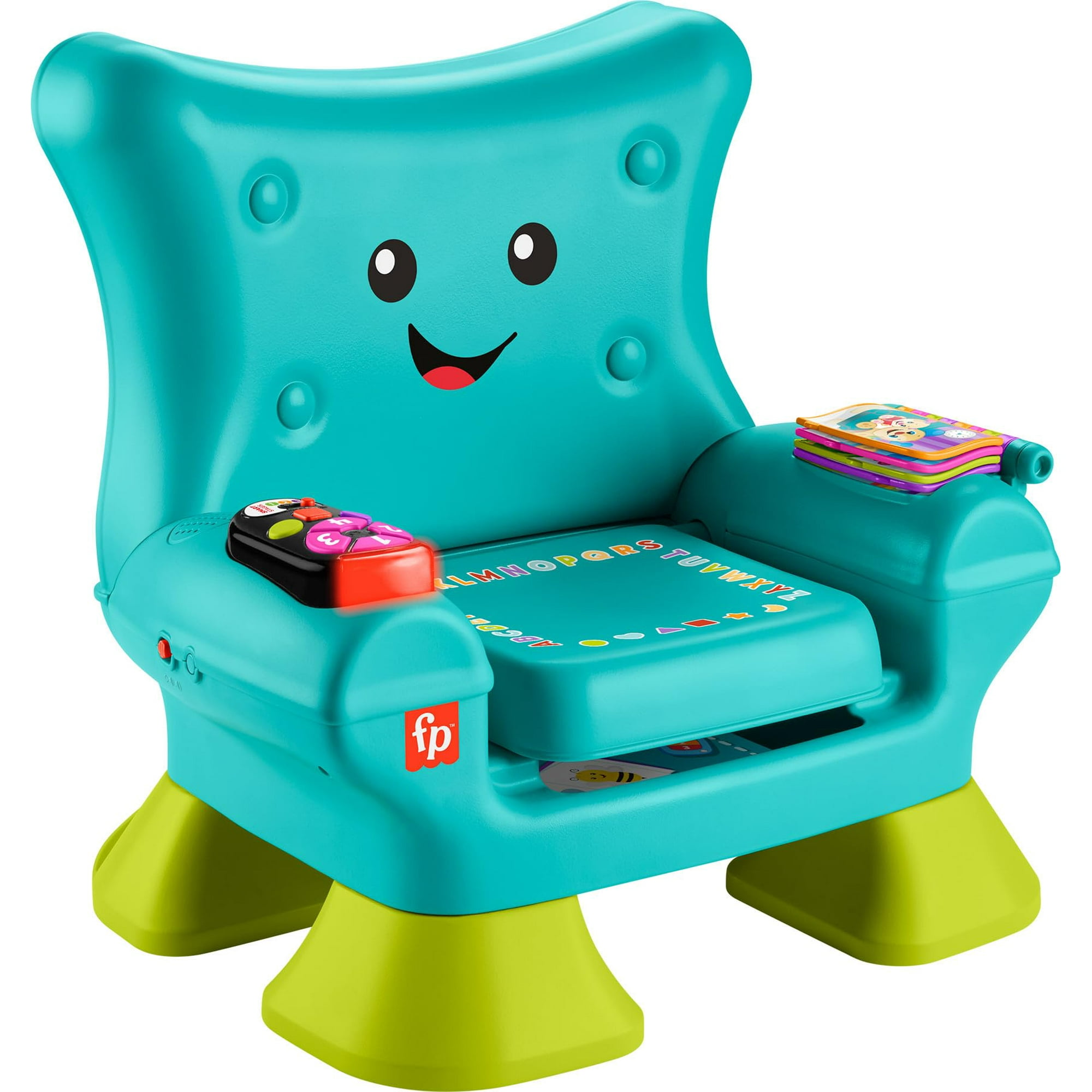 Fisher-Price Laugh & Learn Toddler Learning Toy Smart Stages Chair, Teal, Music Lights & Activities for Ages 1+ Years, Multilanguage Version