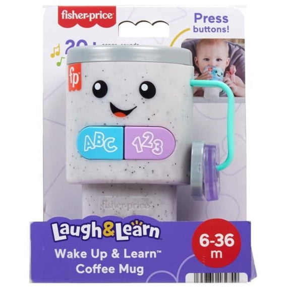 Fisher-Price MTTHRP35 Laugh & Learn Wake Up & Learn Coffee Mug , 6-36 Months - Pack of 2