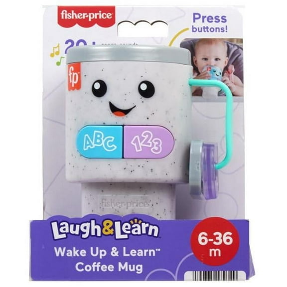 Fisher-Price MTTHRP35 Laugh & Learn Wake Up & Learn Coffee Mug , 6-36 Months - Pack of 2