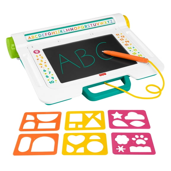 Fisher-Price Learn & Doodle Desk, Mess-Free Writing & Drawing Tablet with LCD Screen for Children