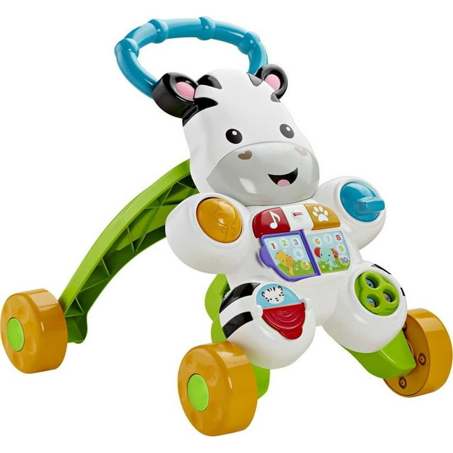 Fisher-Price Learn with Me Zebra Walker Baby & Toddler Learning Toy with Music & Lights