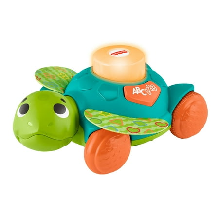 Fisher-Price Linkimals Sit-to-Crawl Sea Turtle Interactive Learning Toy with Rolling Motion for Infants