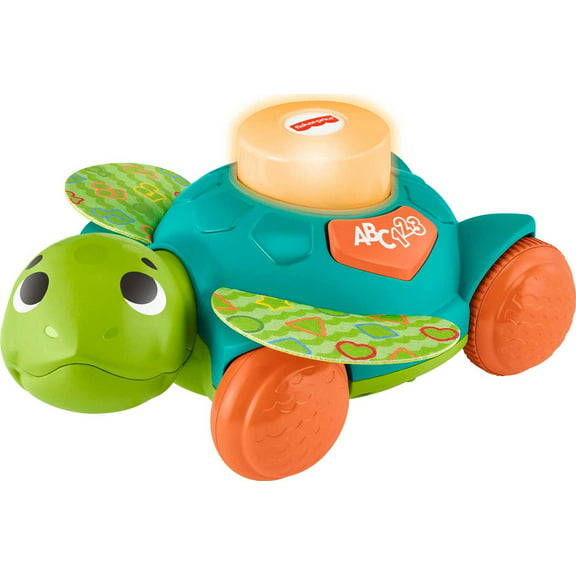 Fisher-Price Linkimals Sit-to-Crawl Sea Turtle Interactive Learning Toy with Rolling Motion for Infants
