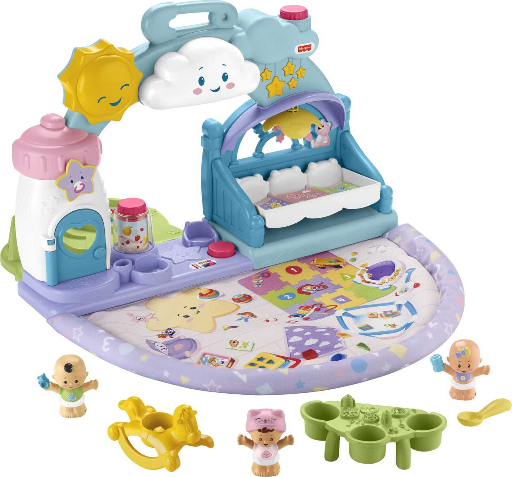 Fisher-Price Little People 1-2-3 Babies Playdate Musical Playset with 3 Multi-color Baby Dolls - image 1 of 7