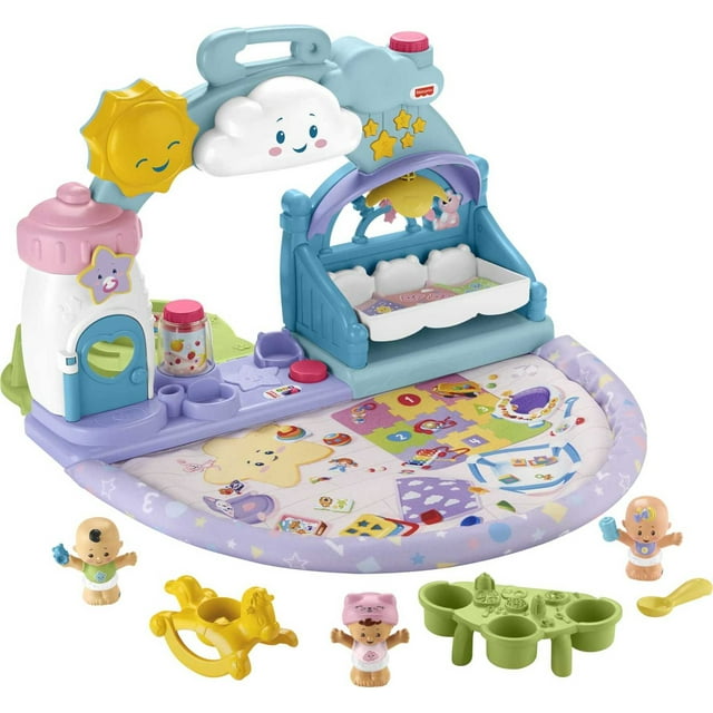 Fisher-Price Little People 1-2-3 Babies Playdate Musical Playset with 3 Multi-color Baby Dolls