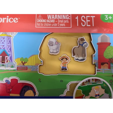 Fisher Price Little People 12pc Barn Animal Peek-a-Boo 12" x 9" Jigsaw Wood Puzzle 3+ Years