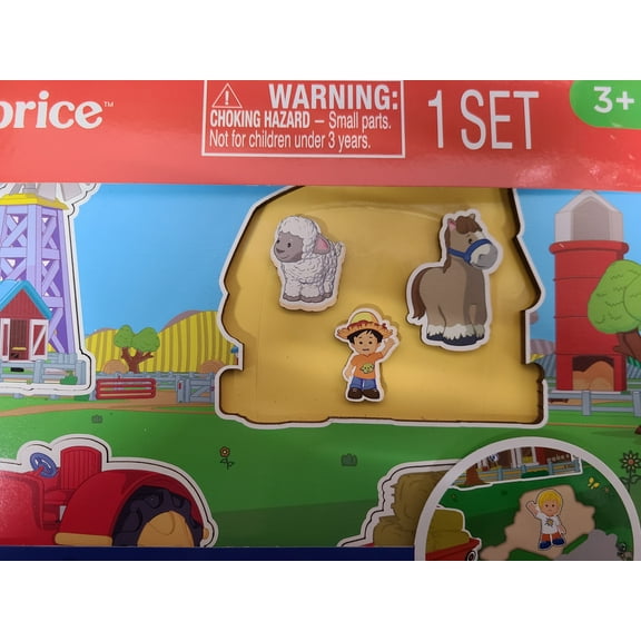 Fisher Price Little People 12pc Barn Animal Peek-a-Boo 12" x 9" Jigsaw Wood Puzzle 3+ Years