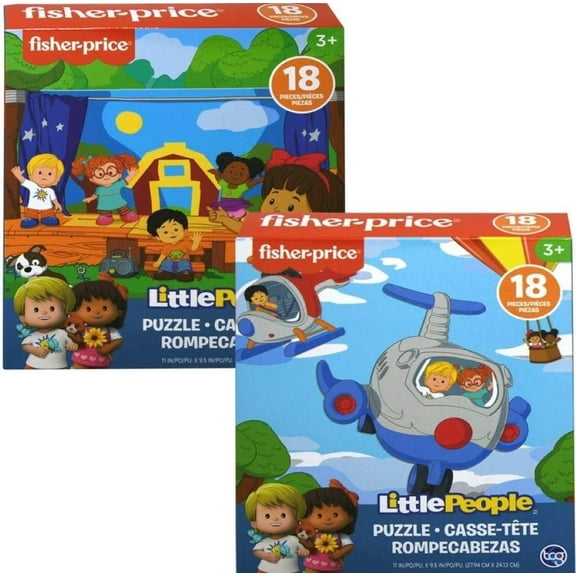 Fisher-Price Little People 18 Piece Jigsaw Puzzles, Children Ages 3+