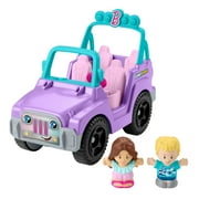 Fisher-Price Little People Barbie Beach Cruiser Toy Car with Music & 2 Figures for Toddlers