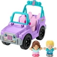 thumbnail image 1 of Fisher-Price Little People Barbie Toddler Toy Car Beach Cruiser with Music Sounds and 2 Figures for Pretend Play Kids Ages 18+ Months, 1 of 4