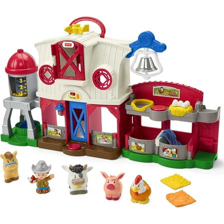 Fisher-Price Little People Caring for Animals Farm Playset Electronic Toddler Learning Toy