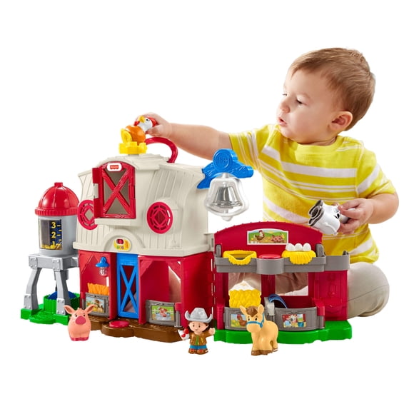 Fisher-Price Little People Caring for Animals Farm Playset Electronic Toddler Learning Toy