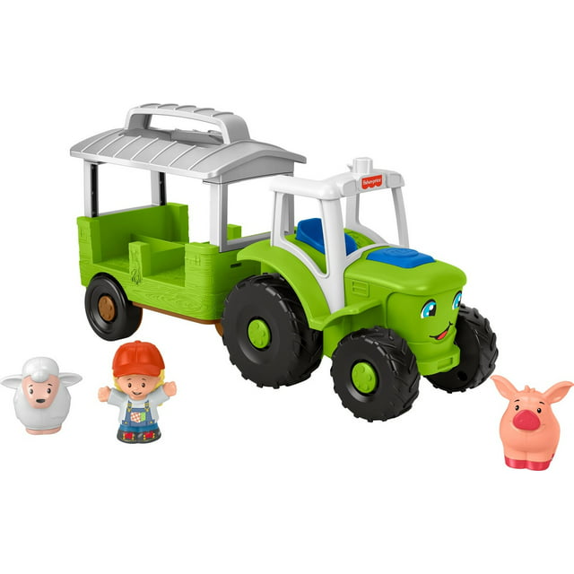 Fisher-Price Little People Caring for Animals Tractor Toddler Musical Farm Toy with 3 Figures