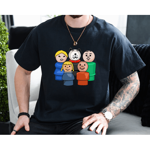 Fisher Price Little People Classic Vintage Toy Nostalgia Unisex T-Shirt, up to size 3XL.