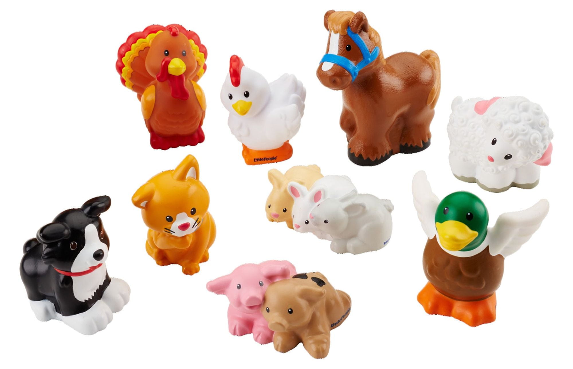 Fisher Price Little People Lot of 10 Animals Figures Toy