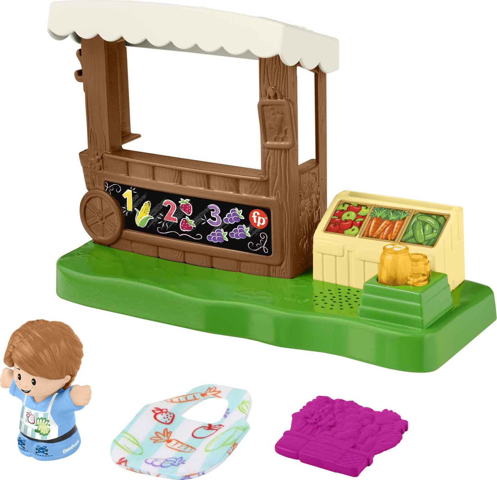 Fisher-Price Little People Farmers Market Toddler Playset with Light and Sounds, 4 Pieces - image 1 of 6