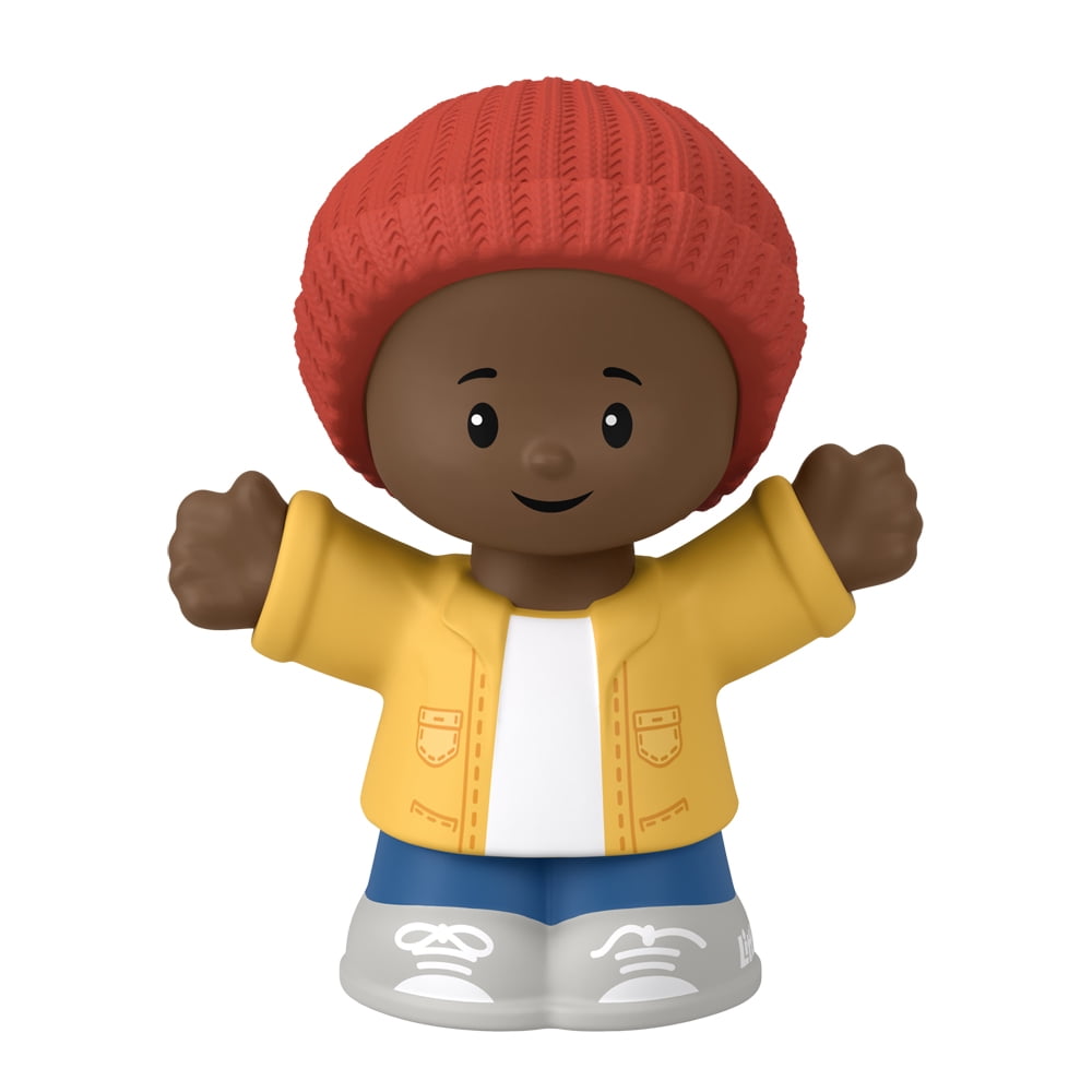 Fisher-Price Little People Figure - African-American Girl In Overalls & Pink Headband