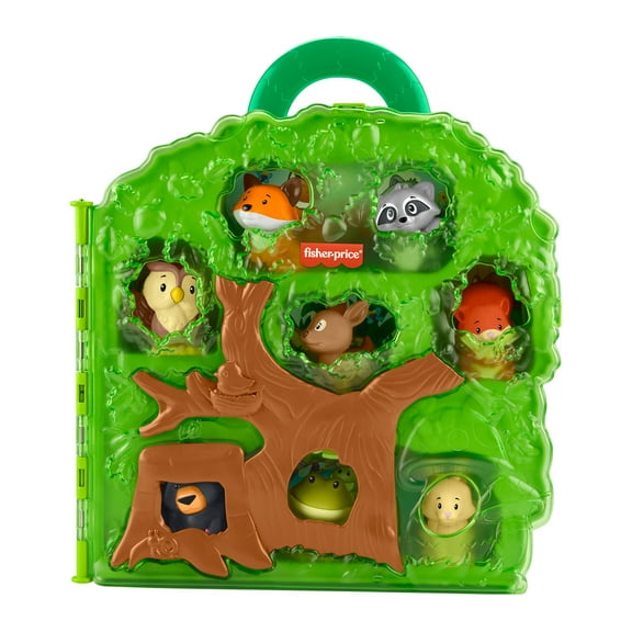 Fisher-Price Little People Forest Friends Carry Case Toddler Playset with Figures, 9 Pieces