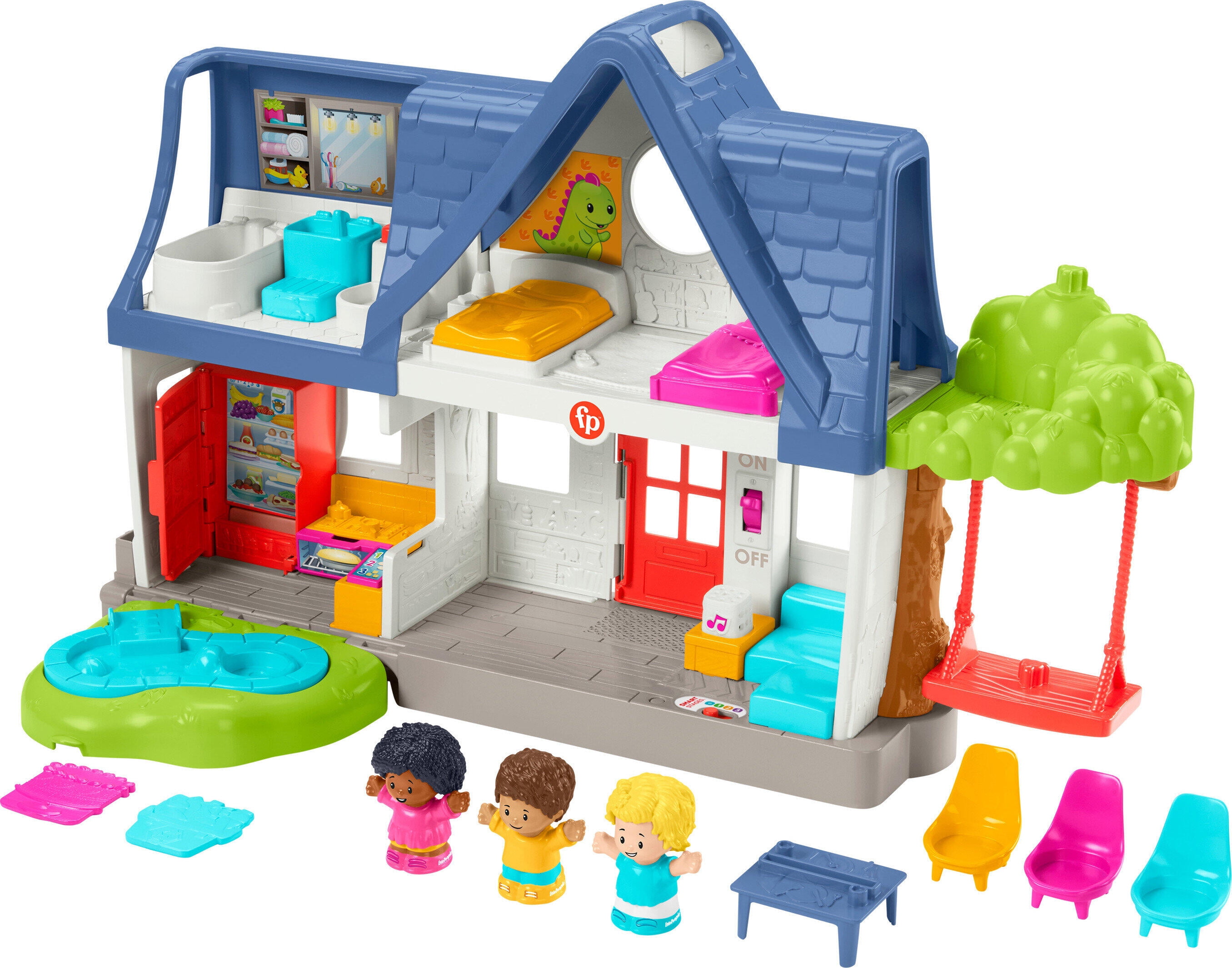 Fisher-Price Little People Friends Together Play House Toddler Learning  Playset, 10 Pieces