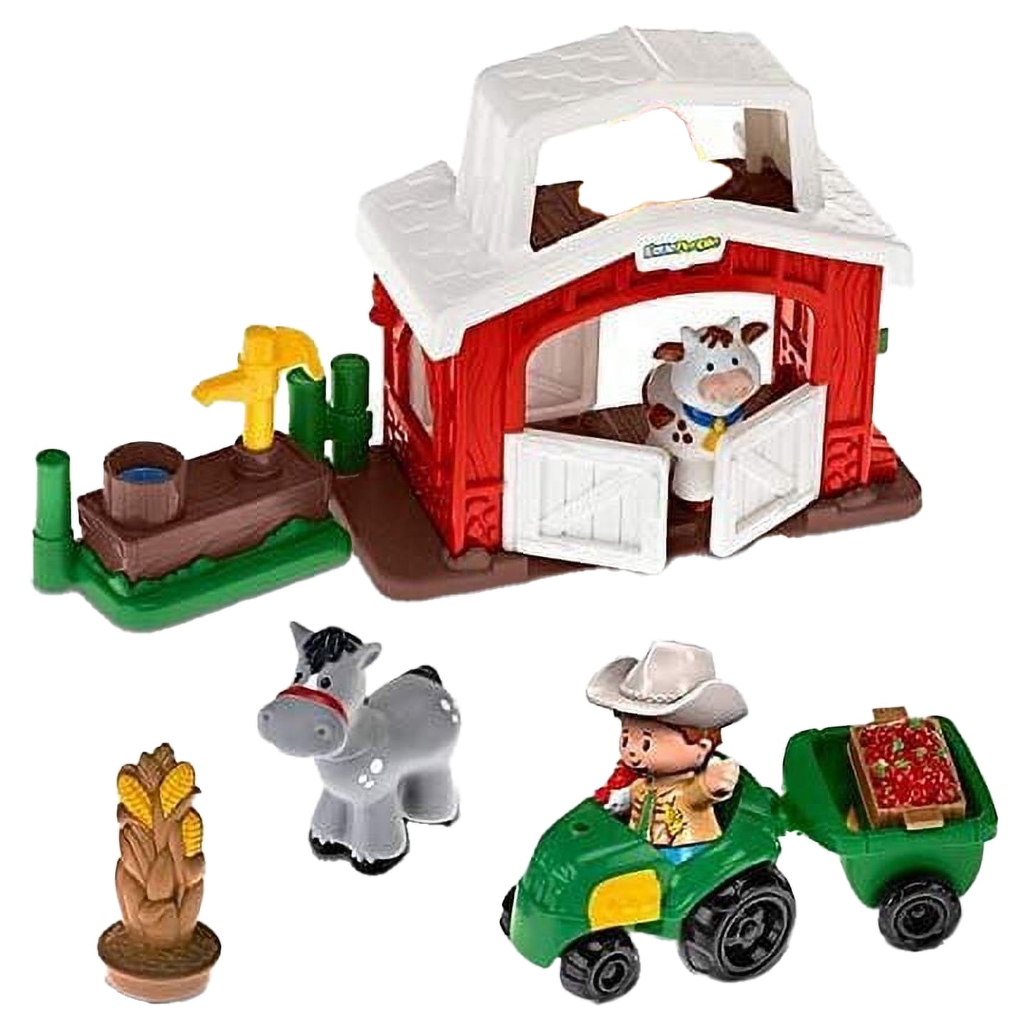 Fisher-Price Little People Happy Animals Farm Action Figure Set, 9 Pieces