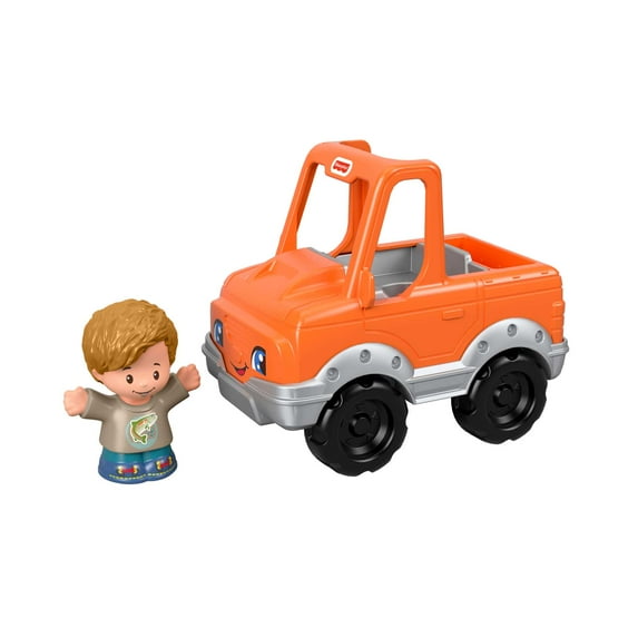 Fisher-Price Little People Help A Friend Pick Up Truck Toddler Toy Orange Vehicle & Figure