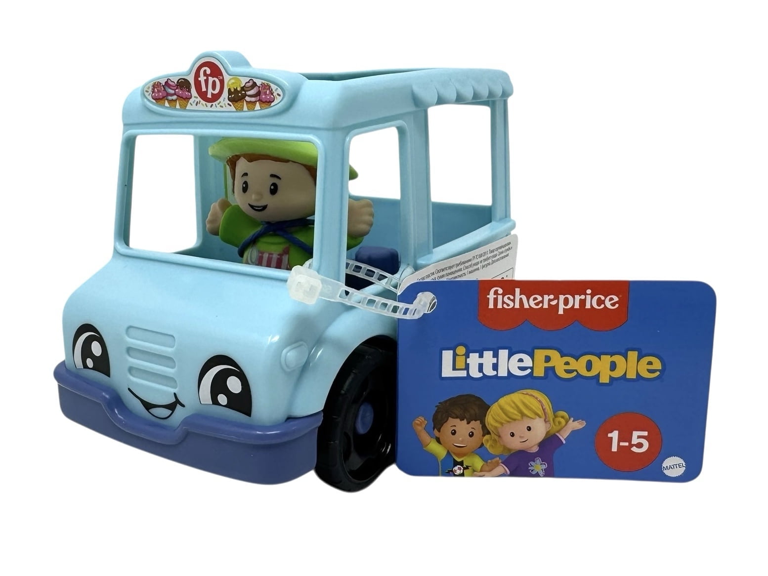 Fisher-Price Little People Ice Cream Truck, Blue Push Along