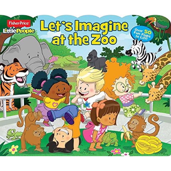 Pre-Owned Fisher-Price Little People: Let's Imagine at the Zoo by Fisher-Price (Board Book)