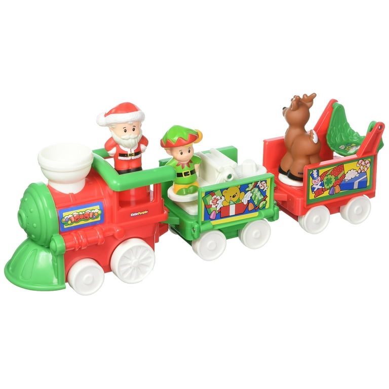 Fisher Price Santa s Little People Musical Christmas Train Toy Set Walmart