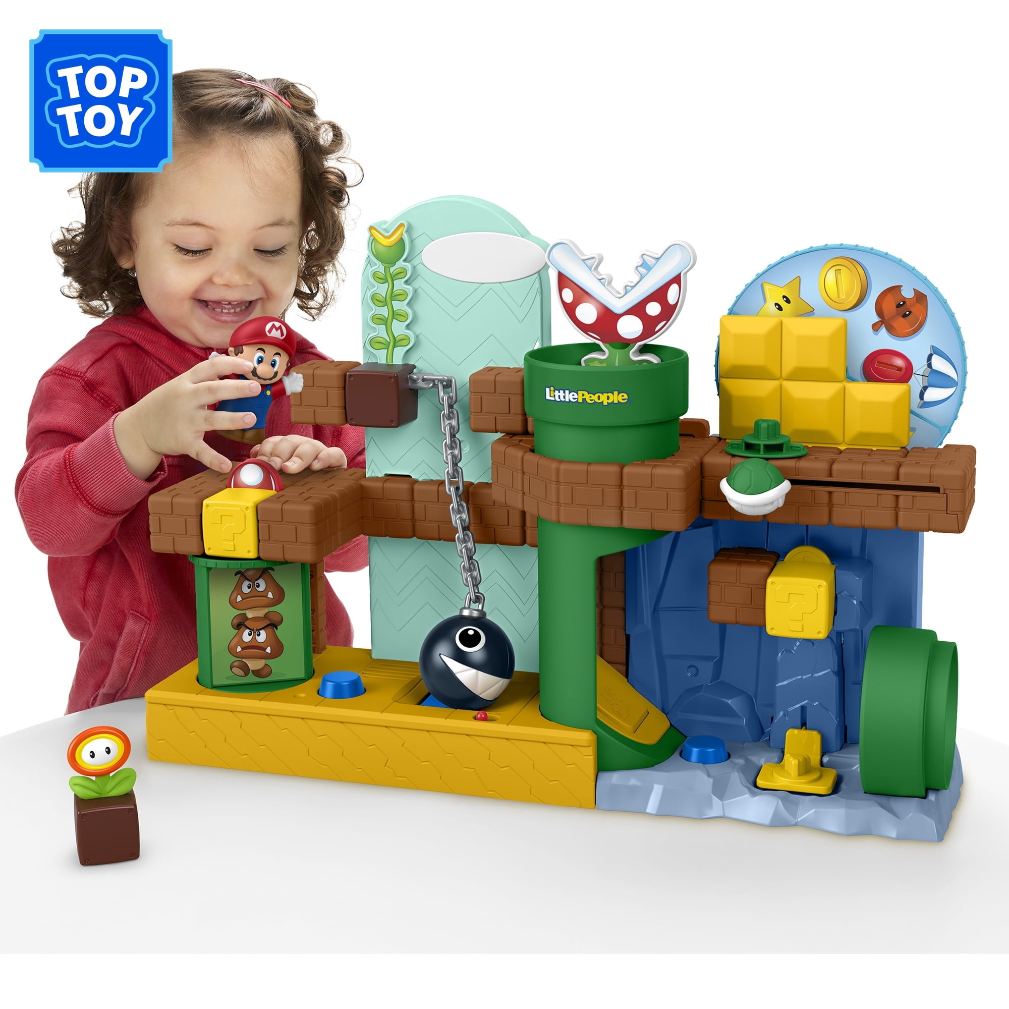 Fisher-Price Little People My Mario Adventure Playset, Musical Toddler Toy with 2 Figures