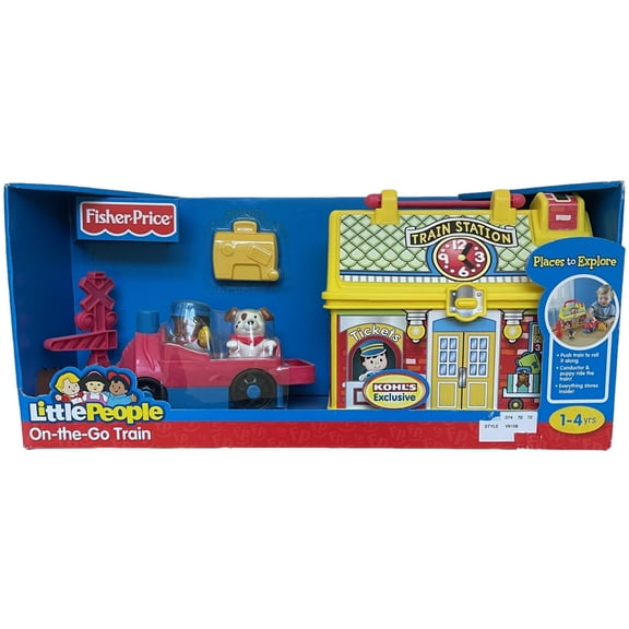 Fisher Price Little People On The Go Train Take Along Playset
