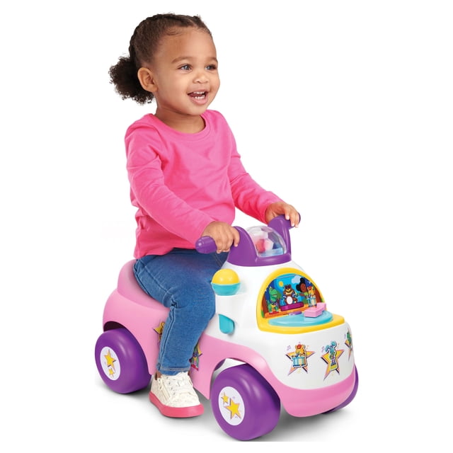 Fisher-Price Little People Pink Move N Groove Ride-on with Lights and ...