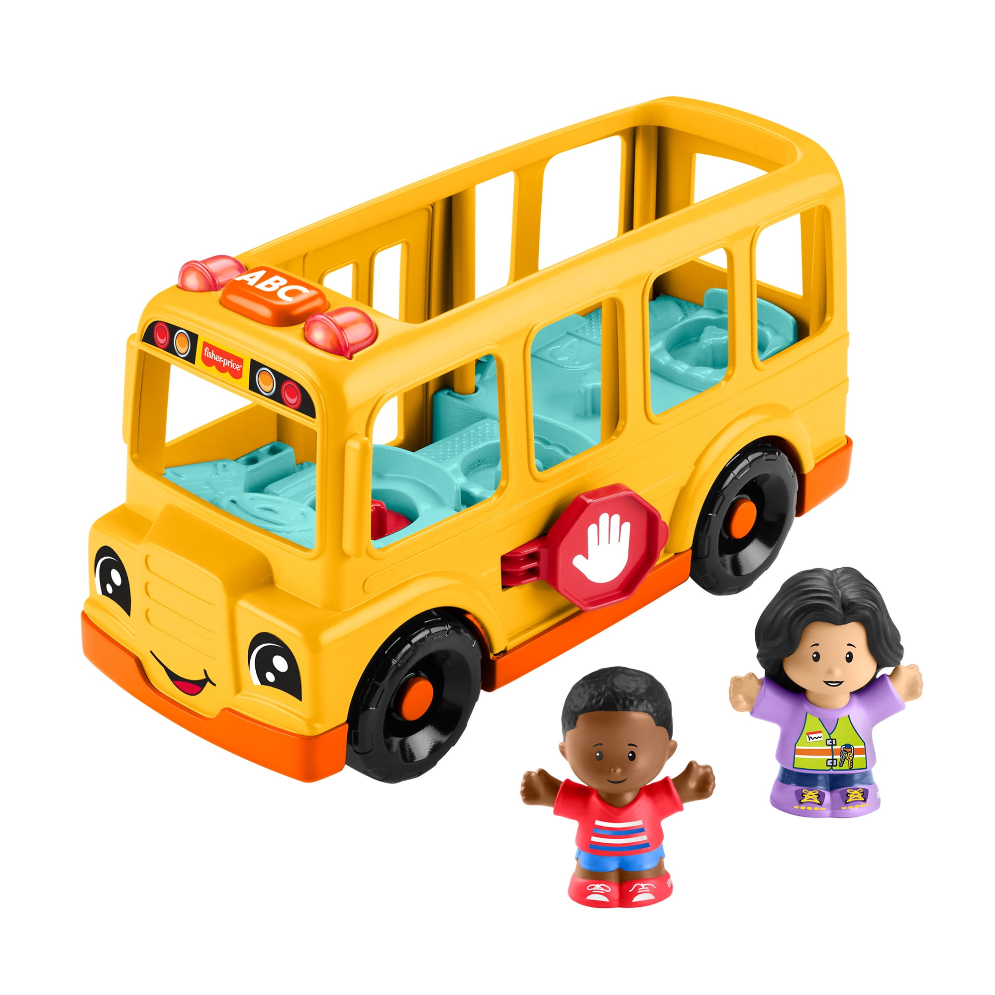 Fisher-Price Little People School Bus Musical Toddler Toy Vehicle with 2 Figures