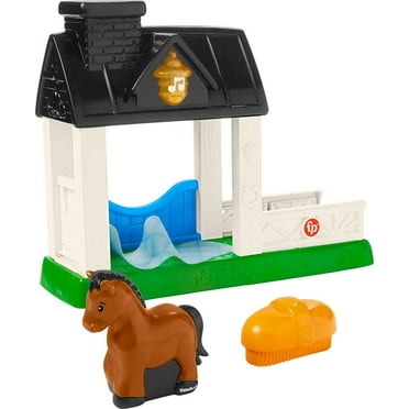 Fisher-Price Little People Stable Toddler Playset with Horse Figure, Light & Sounds, 4 Pieces