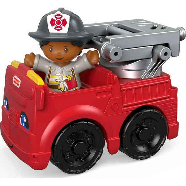 Fisher-Price Little People To the Rescue Fire Truck & Firefighter Figure for Toddlers