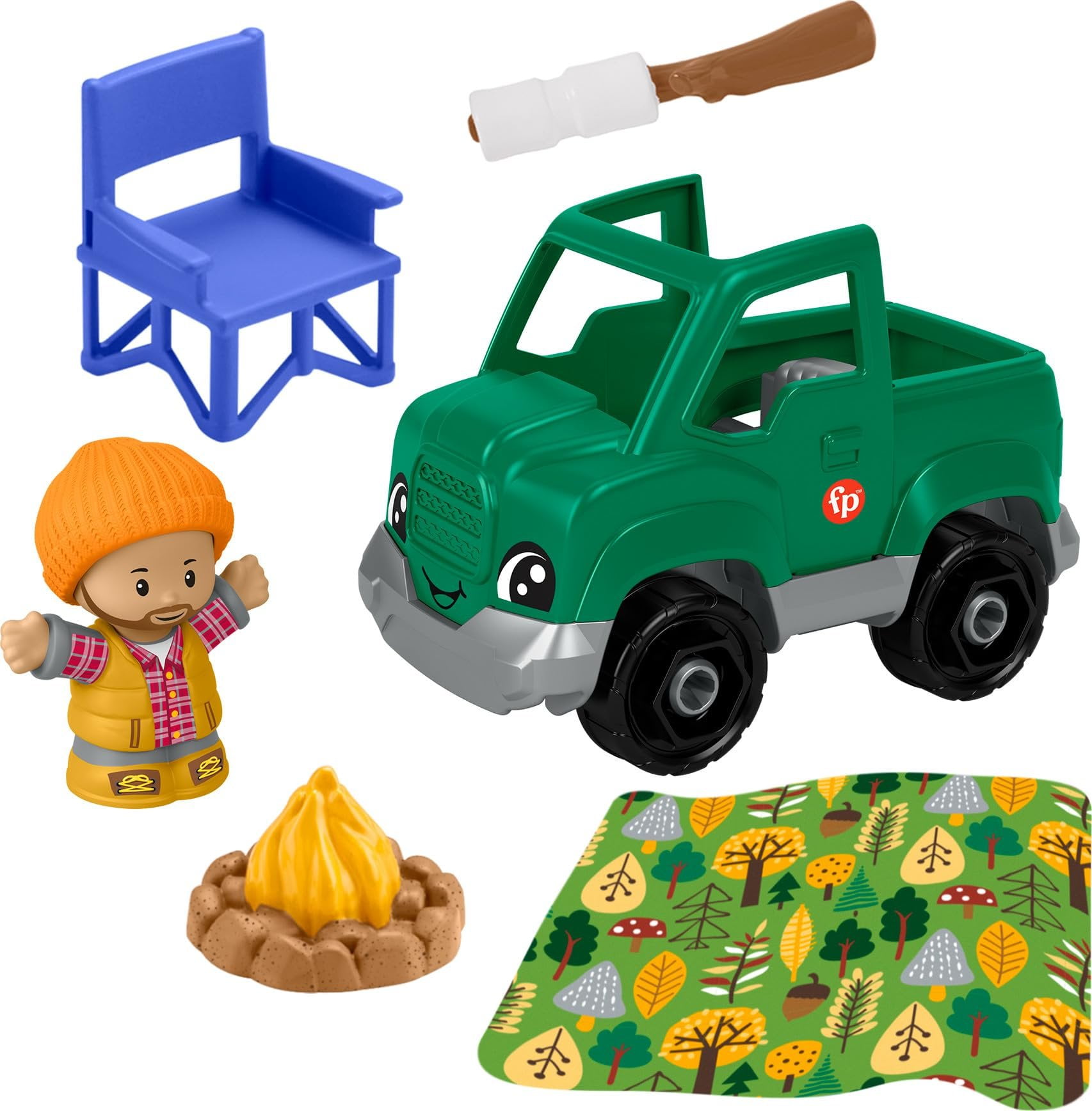Fisher Price Little People Toddler Toy Time to Camp 6 Piece Set for Preschool Pretend Play Ages 1 Years Walmart