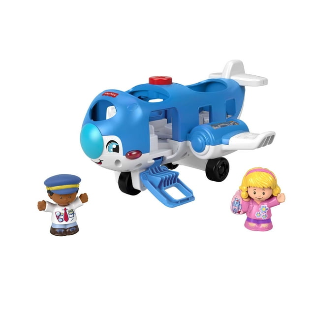 Fisher-Price Little People Travel Together Airplane Musical Toddler Toy with 2 Figures